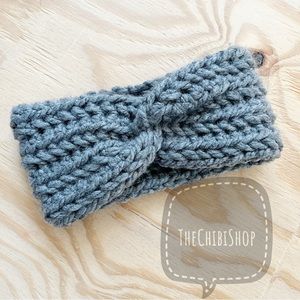 Kids Solid Gray Handmade Crochet Headband NWOT